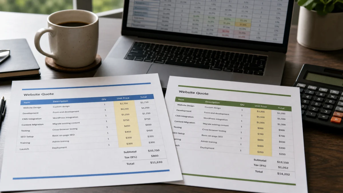 Budget et tarifs : ce que coûte réellement chaque option — agence web ou freelance