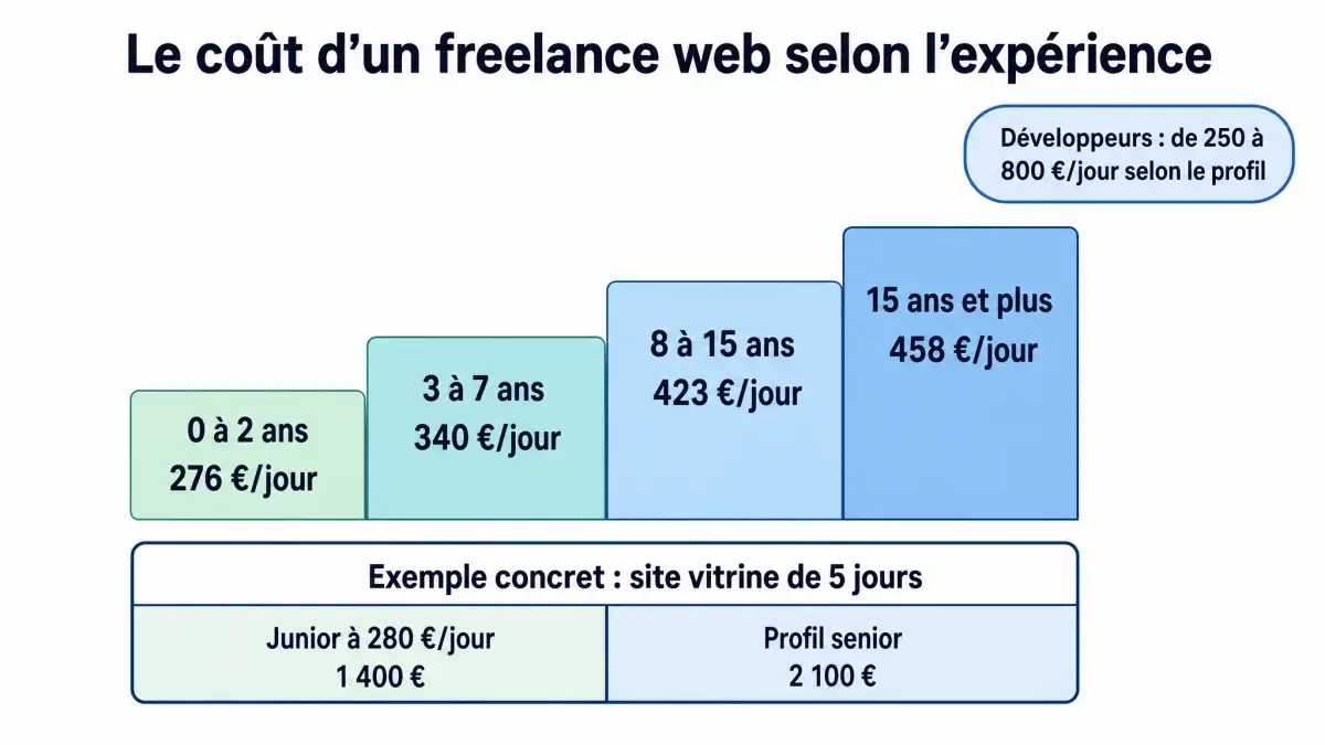 Combien coûte un freelance web : budgets et tarifs journaliers — comment choisir un freelance pour site web