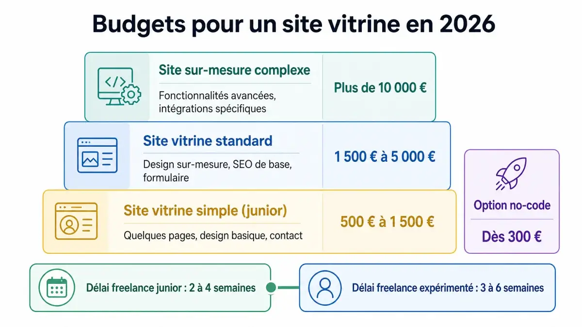 Quel budget prévoir pour un site vitrine dans le secteur de St André de Sangonis — site web à St André de Sangonis